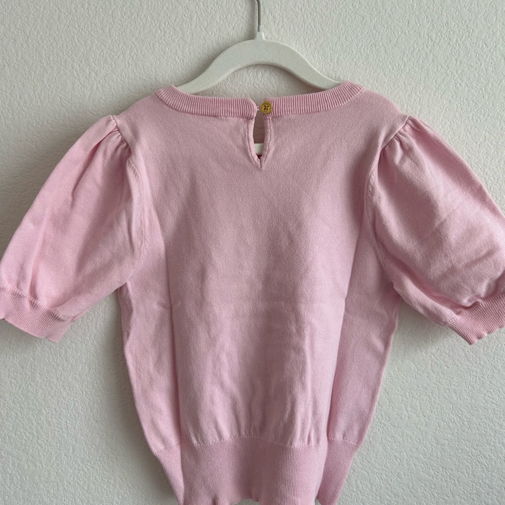 Pink Ruffled Blouse with Puff Sleeves - Picture 3 of 3